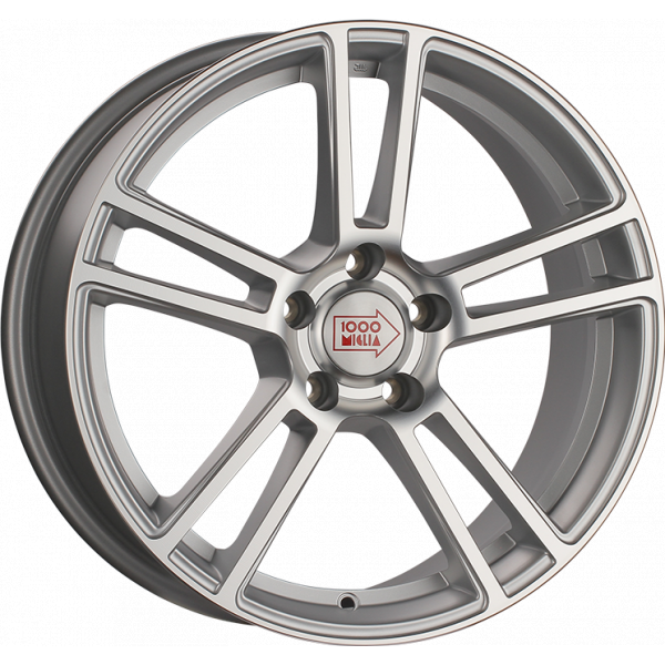 1000 Miglia MM1002 8 R18 PCD:5/112 ET:45 DIA:66.6 Matt Silver Polished