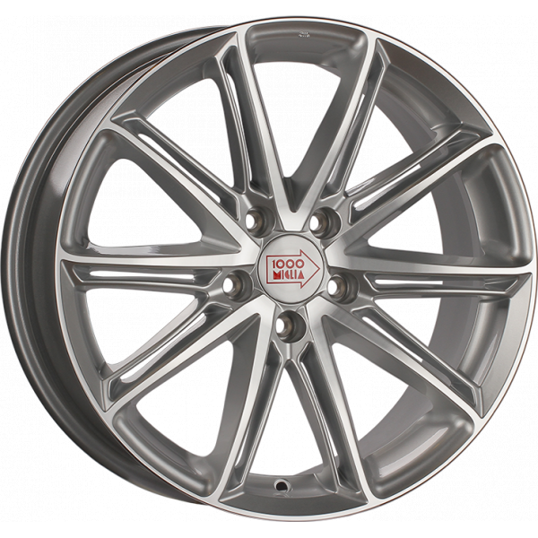 1000 Miglia MM1007 7 R17 PCD:5/108 ET:40 DIA:63.4 Silver Gloss Polished