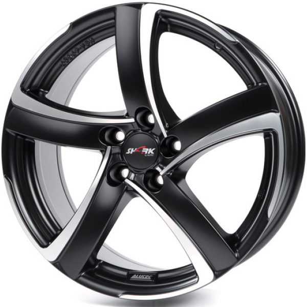 Alutec Shark 7.5 R17 PCD:5/100 ET:35 DIA:63.3 racing black front polished