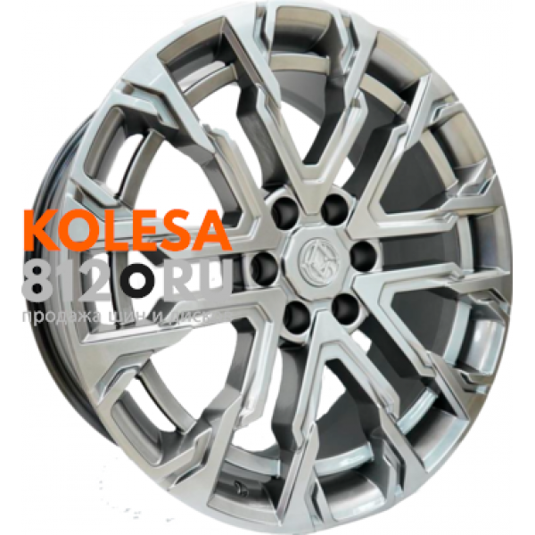 Khomen Wheels AZIMUT 2205 9 R22 PCD:6/139.7 ET:25 DIA:77.8 Dark Chrome