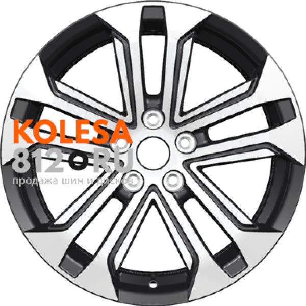 Khomen Wheels KHW1803 (Kodiaq/Tiguan) 7 R18 PCD:5/112 ET:43 DIA:57.1 Black-FP