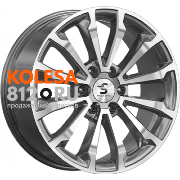 Premium Series КР006 8.5 R20 PCD:6/139.7 ET:33 DIA:75.1 Diamond Gloss Graphite